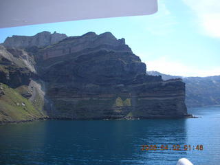 2006 eclipse trip -- approaching Santorini island