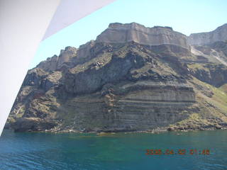 2006 eclipse trip -- approaching Santorini island