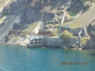 2006 eclipse trip -- approaching Santorini island
