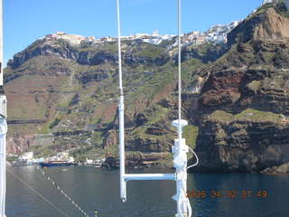 2006 eclipse trip -- approaching Santorini island