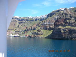 2006 eclipse trip -- approaching Santorini island