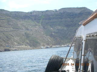 2006 eclipse trip -- approaching Santorini