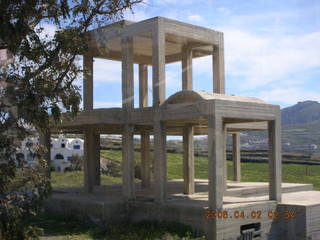 2006 eclipse trip -- Santorini wine-tasting stop -- half-built house