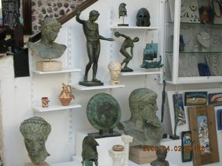 2006 eclipse trip -- Santorini souvenir statues