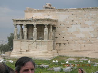 2006 eclipse trip -- Athens -- Acropolis -- bird atop statues