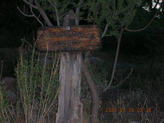 view from Bright Angel trail -- trail sign