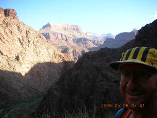 North Kaibab trail from Phantom Ranch -- North Rim sign -- Adam