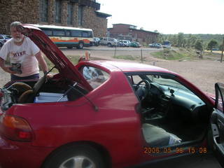 Greg packing his red Honda