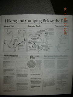 grand canyon newsletter -- Hiking and Camping Below the Rim