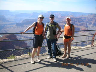 Grand Canyon from rim viewpoint -- Sabine, Thomas, Adam