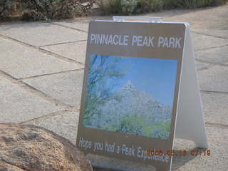 Pinnacle Peak sign