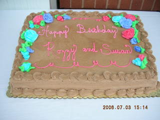 Roz's and Susan's birthday cake