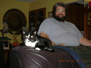 Tim Higel in silhouette over my wing over the Grand Canyon!