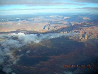 540 5yf. aerial -- clouds in the Grand Canyon
