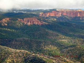 aerial -- Bryce Canyon with clouds