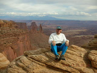Zion National Park -- Angel's Landing hike -- Adam on top of the rock pile