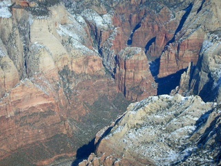 aerial -- Zion National Park -- Angel's Landing and Observation Point