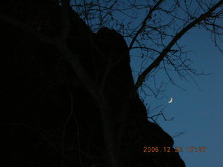 Zion National Park -- riverside walk -- moon