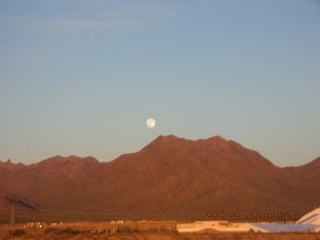 moon over McDowell Mountains