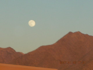 moon over McDowell Mountains