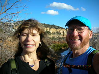 Zion National Park - Observation Point - Adam with marker