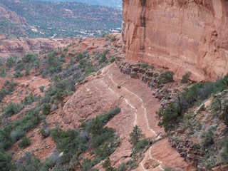 497 62a. Sedona -- Cathedral Rock hike -- Gini and Adam (look closely)