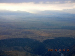 aerial -- clouds in the valley near Sedona