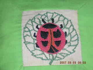 Mom's ladybug pillow