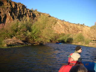 Salt River rafting trip - Beth and Nancy