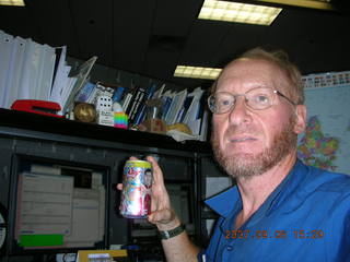 Adam and Chinese Diet Coke can