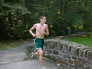Morris Arboretum -- train on train bridge