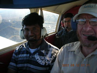 Sudhakar, Deepesh, and Adam flying in N4372J