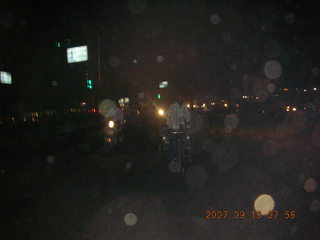 Ravi riding a rickshaw in Gurgaon, India (dark)