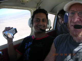 Ashish, Rahul, Adam flying in N4372J