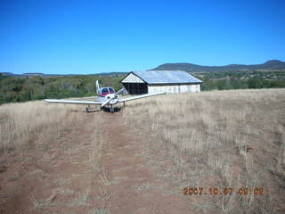 N4372J and shed at Chapman Ranch Airport