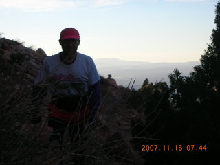 691 6bg. Canyonlands National Park - Lathrop Trail hike - Adam (tripod)