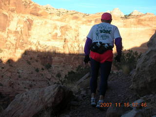 692 6bg. Canyonlands National Park - Lathrop Trail hike - Adam (tripod)