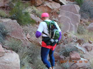 695 6bg. Canyonlands National Park - Lathrop Trail hike - Adam (tripod)
