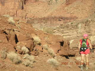 702 6bg. Canyonlands National Park - Lathrop Trail hike - Adam (tripod)