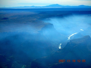 819 6bj. aerial - smoke from north rim of Grand Canyon
