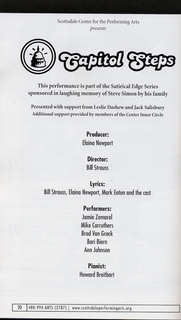 program for 2007nov24 Capitol Steps