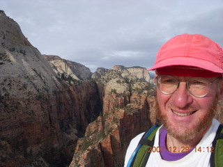 736 6cv. Zion National Park - Angels Landing hike- Adam - view from the top