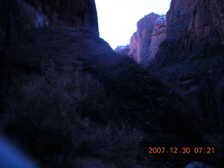 Zion National Park - low-light, pre-dawn Virgin River walk