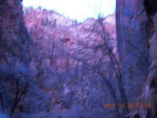 Zion National Park - low-light, pre-dawn Virgin River walk