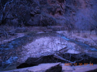 Zion National Park - low-light, pre-dawn Virgin River walk