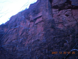 8 6cw. Zion National Park - low-light, pre-dawn Virgin River walk