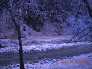 Zion National Park - low-light, pre-dawn Virgin River walk