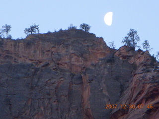 Zion National Park - low-light, pre-dawn Virgin River walk - ice