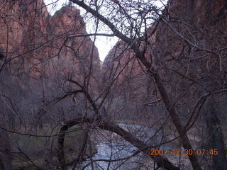 46 6cw. Zion National Park - low-light, pre-dawn Virgin River walk