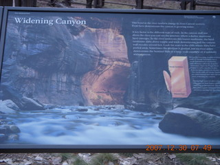 Zion National Park - low-light, pre-dawn Virgin River walk - moon